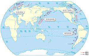 图4-18 世界四大渔场分布