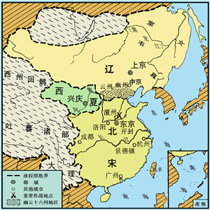 北宋时期各政权形势图