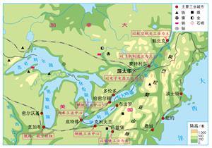 图2-22 北美洲五大湖地区